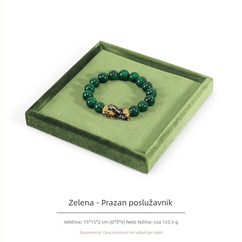 Luksuzni sametni izložbeni pladanj za nakit, privjesci i prsteni, nordijski stil
