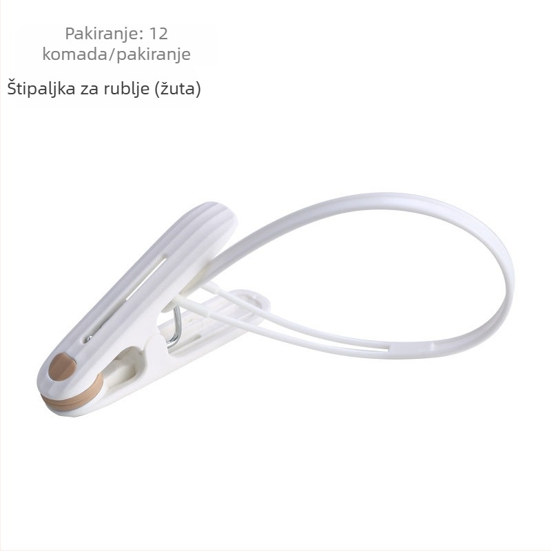 Bezšivna višefunkcionalna klipsa za sušenje, plastična, otporna na vjetar