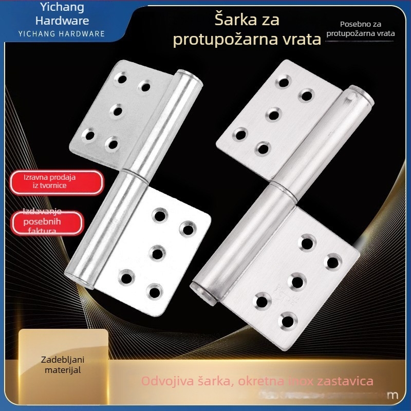 Nehrđajući čelični univerzalni panto za vrata i prozore, protupožan, odvojivi i rotirajući, model J86999