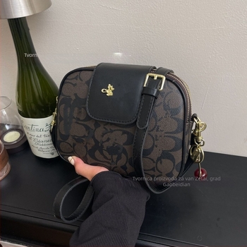 PU mini kvadratna crossbody torba s alfabetnim lancem, korejski stil, svakodnevna upotreba, zimska kolekcija 2025