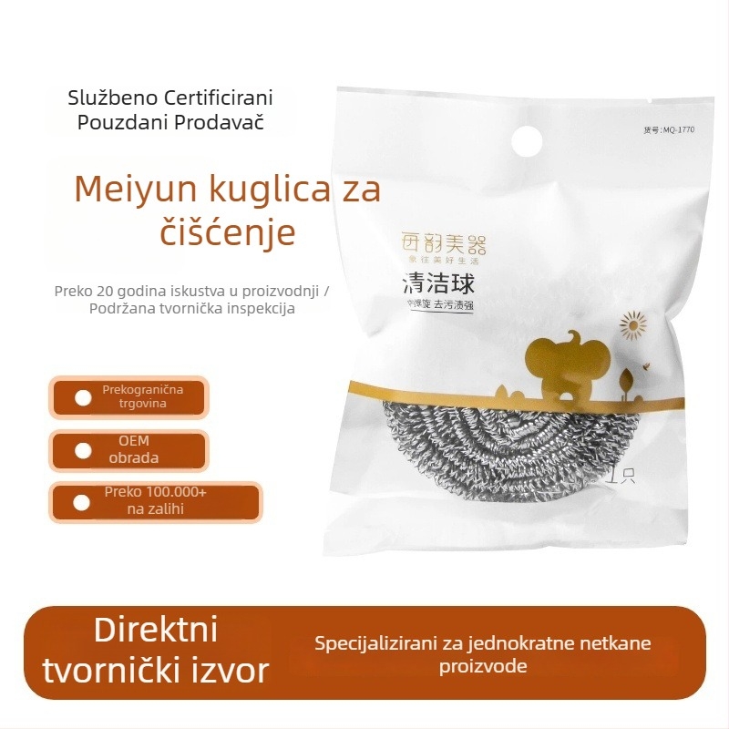 Nehrđajuća čelična žična kugla za čišćenje u kuhinji, pranje posuđa