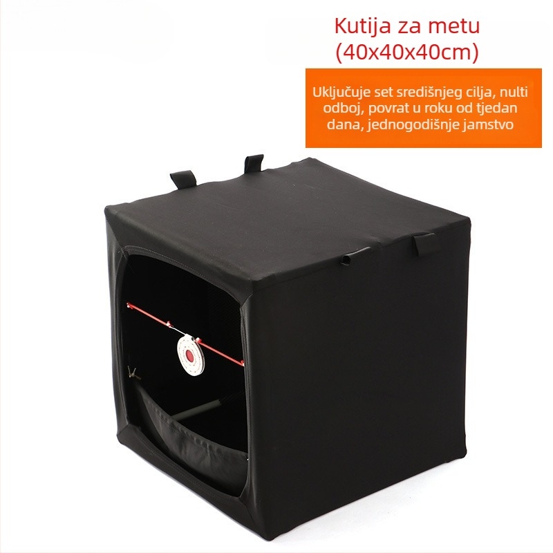 Kutija za praksu za prak s izdržljivom elastičnom tkaninom (nije platno), za unutarnju upotrebu, s držačem mete