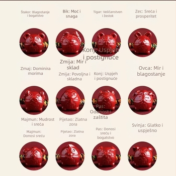 Ručni pleteni narukvica od crvenog konca s cinnabarom i zodijakom, za žene, Festival čamaca zmajeva