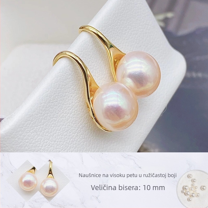 Naušnice s biserima slatkovodnim; naušnice s perlama u obliku kruha i visokim petama; naušnice s notom glazbe, elegantne
