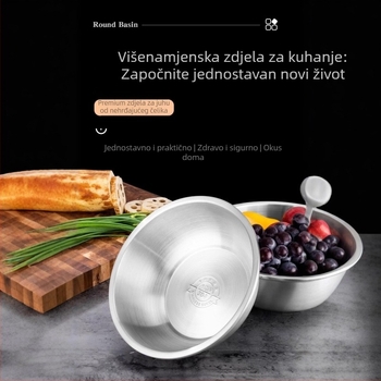 Posuda od nehrđajućeg čelika 304 za juhu, mućenje jaja i tijesta