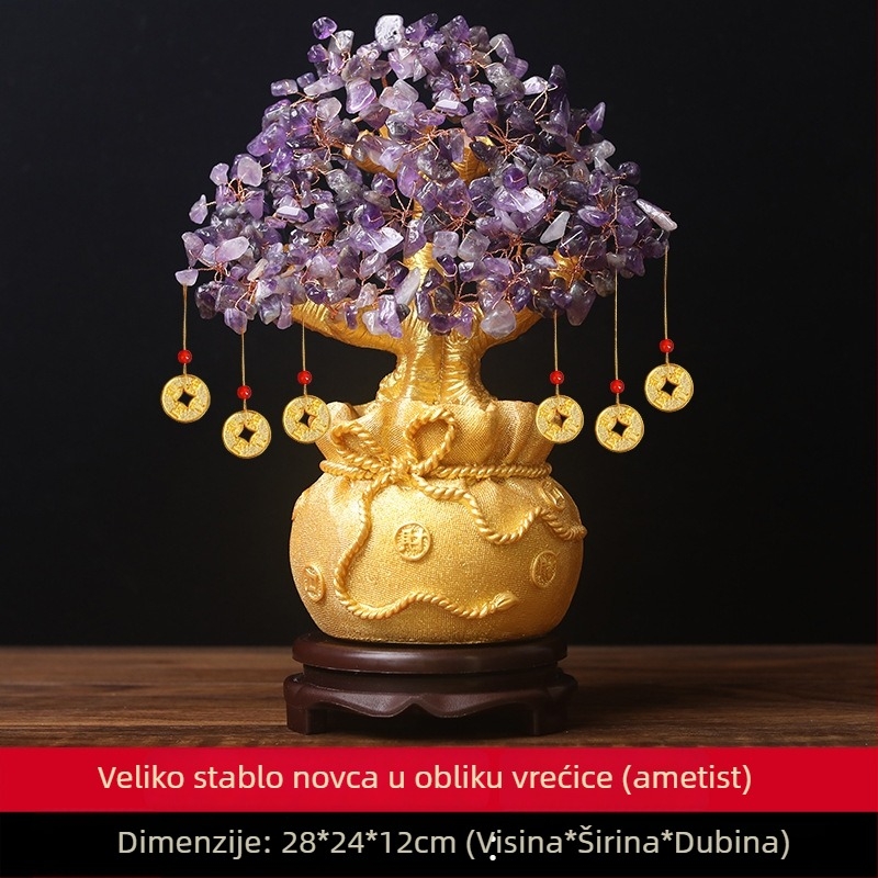 Citrinovo stablo novca – kristalni ukras za dom