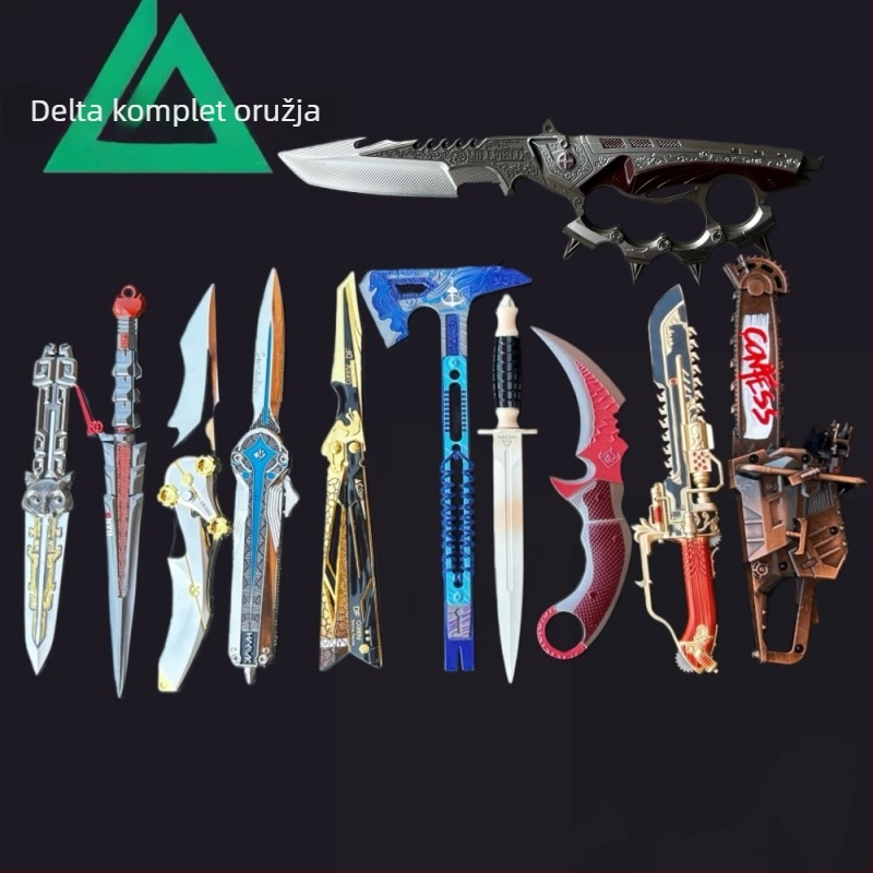 Delta set modela perifernih oružja – Creed Polaris nož Shadow Blade, dekorativna kolekcija (bez oštrine)