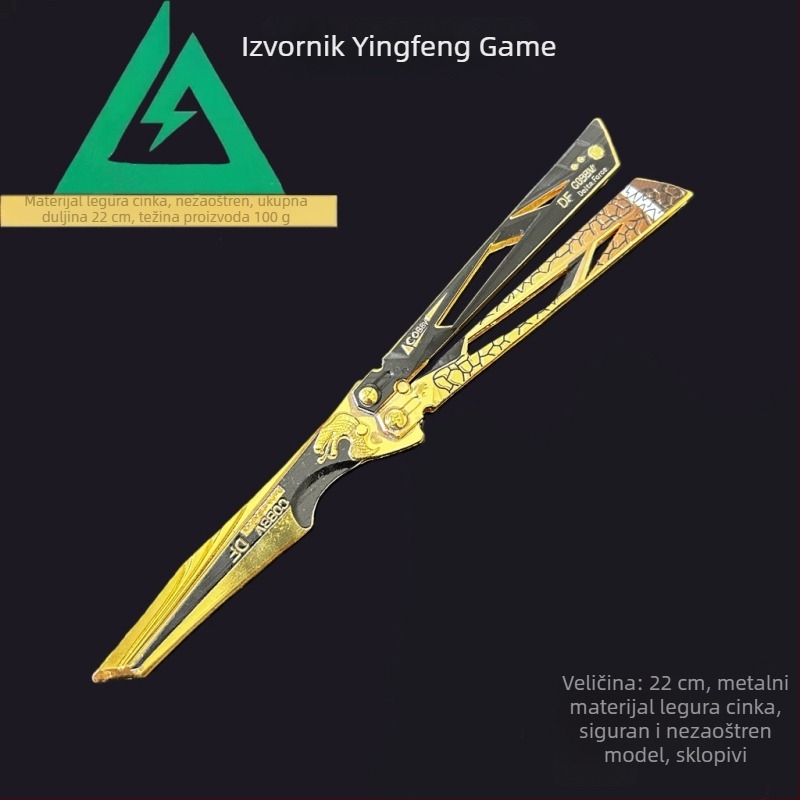 Delta set modela perifernih oružja – Creed Polaris nož Shadow Blade, dekorativna kolekcija (bez oštrine)