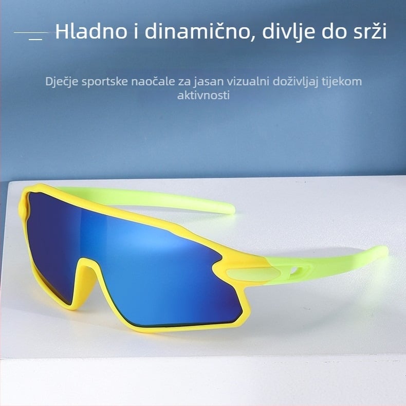 Nove naočale za biciklizam za dječake i djecu, naočale s punim okvirom, sportke naočale otporne na vjetar za vožnju biciklom, UV400 zaštita