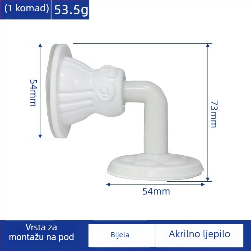 Silikonska usisna dvor vrata bez bušenja, zaštita od sudara, tih usis na vrhu vrata, za zid i pod u prostorijama i kupaonama