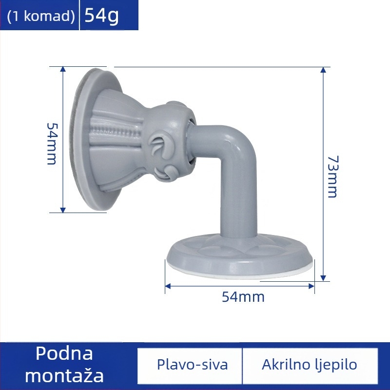 Silikonska usisna dvor vrata bez bušenja, zaštita od sudara, tih usis na vrhu vrata, za zid i pod u prostorijama i kupaonama