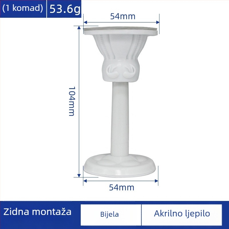 Silikonska usisna dvor vrata bez bušenja, zaštita od sudara, tih usis na vrhu vrata, za zid i pod u prostorijama i kupaonama