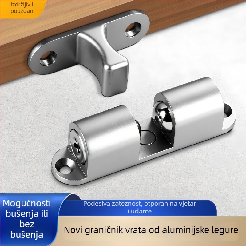 Automatski zatvarač vrata od aluminijske legure, bez bušenja, za spavaća i garderobna vrata