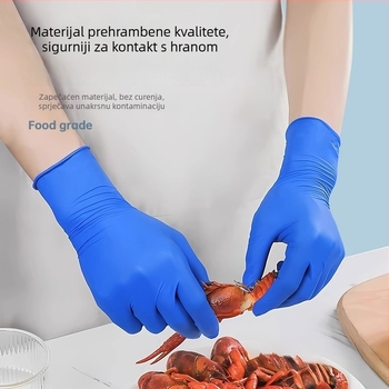 Jednokratne nitrilne rukavice, prehrambene kvalitete, otporne za kućne poslove, kuhinjsko čišćenje i pranje suđa, vodootporne