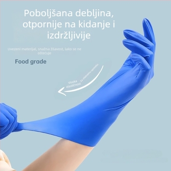 Jednokratne nitrilne rukavice, prehrambene kvalitete, otporne za kućne poslove, kuhinjsko čišćenje i pranje suđa, vodootporne