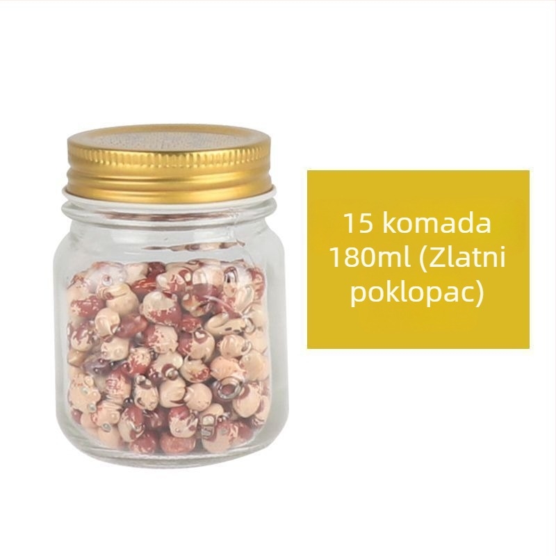 Korejskog stila staklene staklenke za džem, zapečaćene, kapacitet ispod 300 ml, višekratno upotrebljivi stakleni spremnici za džemove i paste