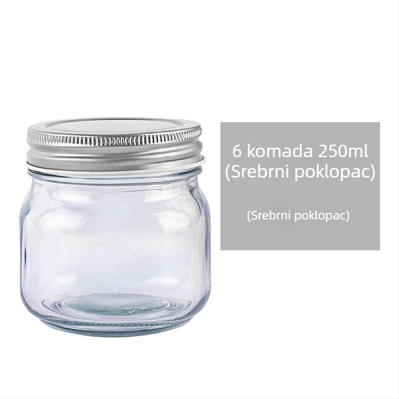 Korejskog stila staklene staklenke za džem, zapečaćene, kapacitet ispod 300 ml, višekratno upotrebljivi stakleni spremnici za džemove i paste