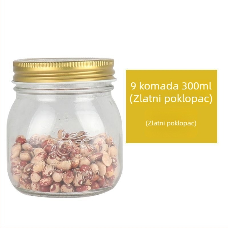 Korejskog stila staklene staklenke za džem, zapečaćene, kapacitet ispod 300 ml, višekratno upotrebljivi stakleni spremnici za džemove i paste