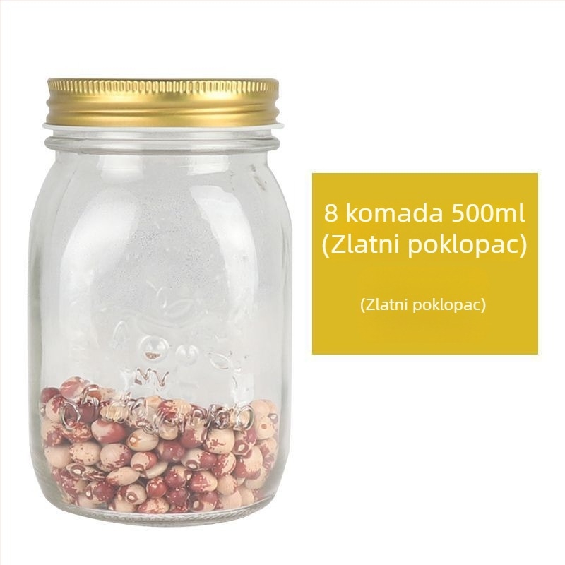 Korejskog stila staklene staklenke za džem, zapečaćene, kapacitet ispod 300 ml, višekratno upotrebljivi stakleni spremnici za džemove i paste