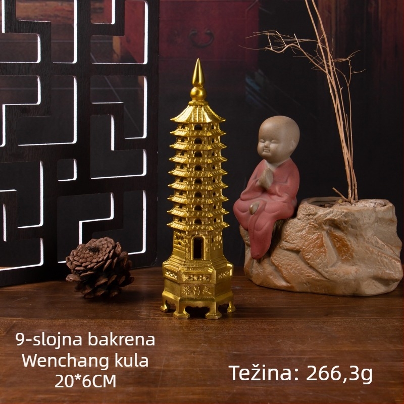 13-slojna mesingana Wenchang kula – ukras za prostor za učenje i ured, kućni dekor kao dar