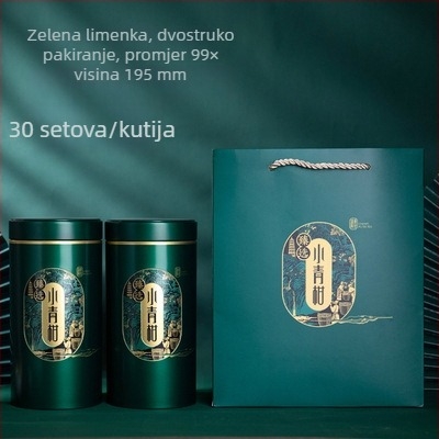 Metalna kutija za čaj Malog Zelenog Mandarin Pu'er, prazna zatvorena limenka, kapacitet 500 g