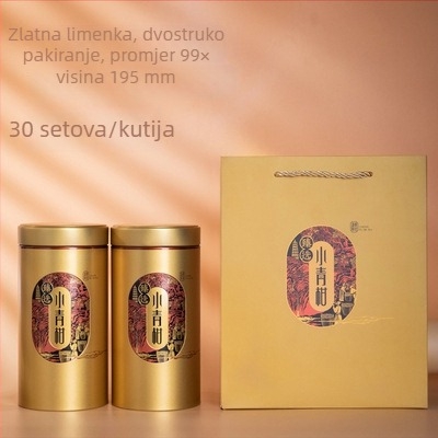 Metalna kutija za čaj Malog Zelenog Mandarin Pu'er, prazna zatvorena limenka, kapacitet 500 g