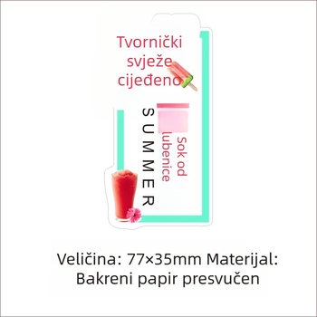 Samoljepljive naljepnice s sokom od svježeg dinje, dizajn leden od dinje, na premazanom papiru, različite veličine