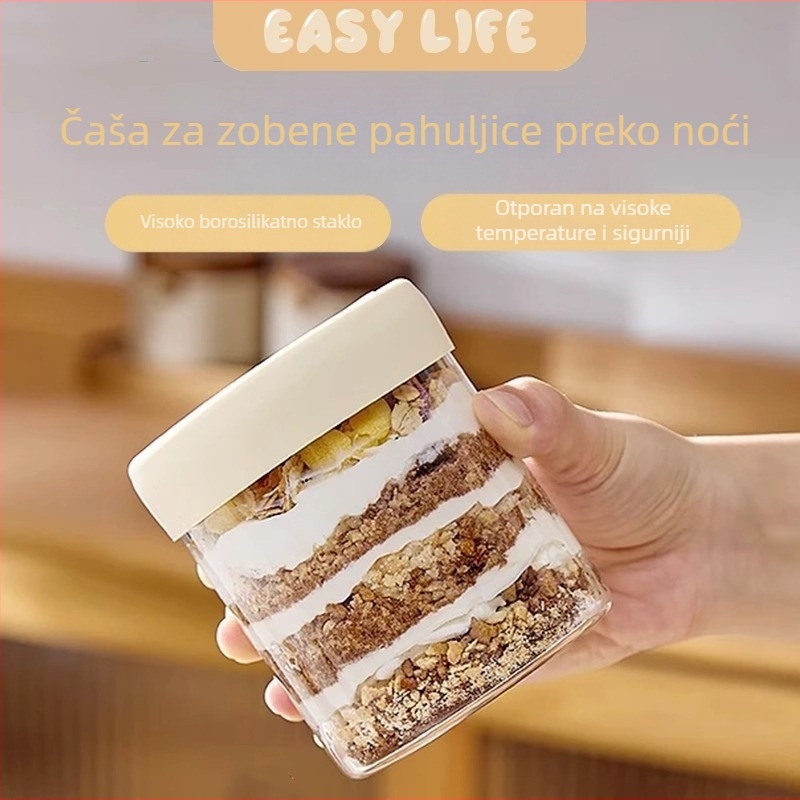 Porcijski stakleni spremnik za Bird's Nest i Fish Maw, pogodan za parenje uz poklopac, prehrambeno borosilikatno staklo, otporan na visoke Temperature, mali, zatvoren spremnik