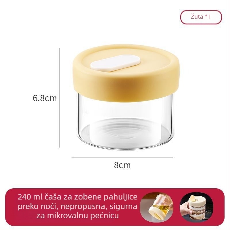 Porcijski stakleni spremnik za Bird's Nest i Fish Maw, pogodan za parenje uz poklopac, prehrambeno borosilikatno staklo, otporan na visoke Temperature, mali, zatvoren spremnik