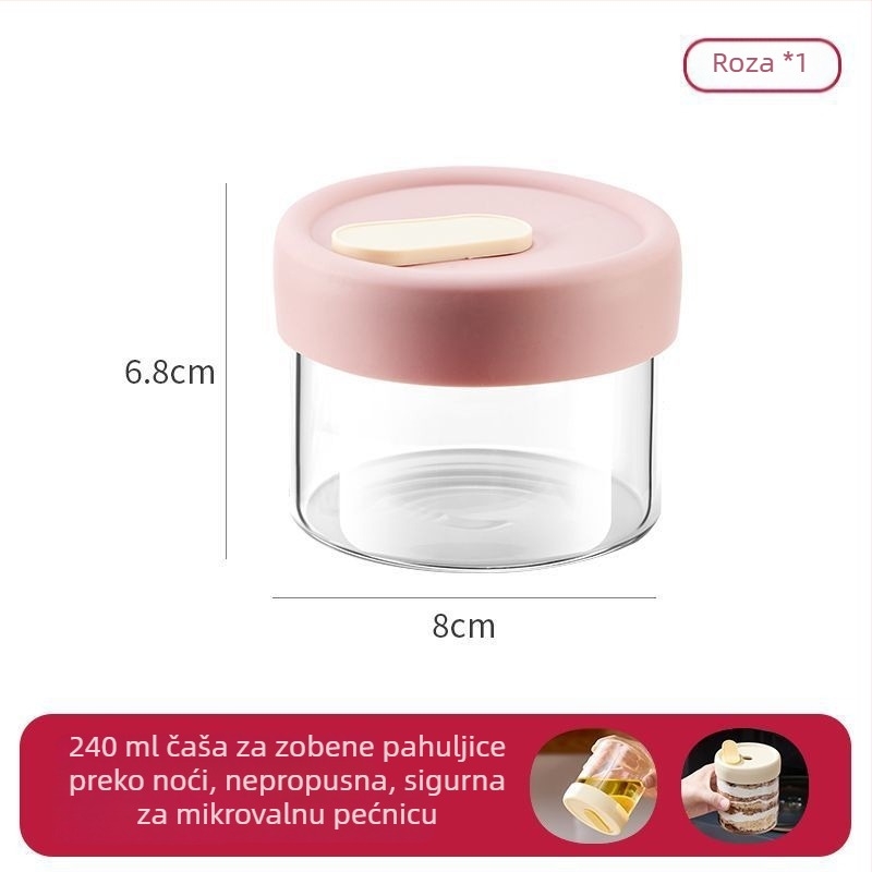 Porcijski stakleni spremnik za Bird's Nest i Fish Maw, pogodan za parenje uz poklopac, prehrambeno borosilikatno staklo, otporan na visoke Temperature, mali, zatvoren spremnik
