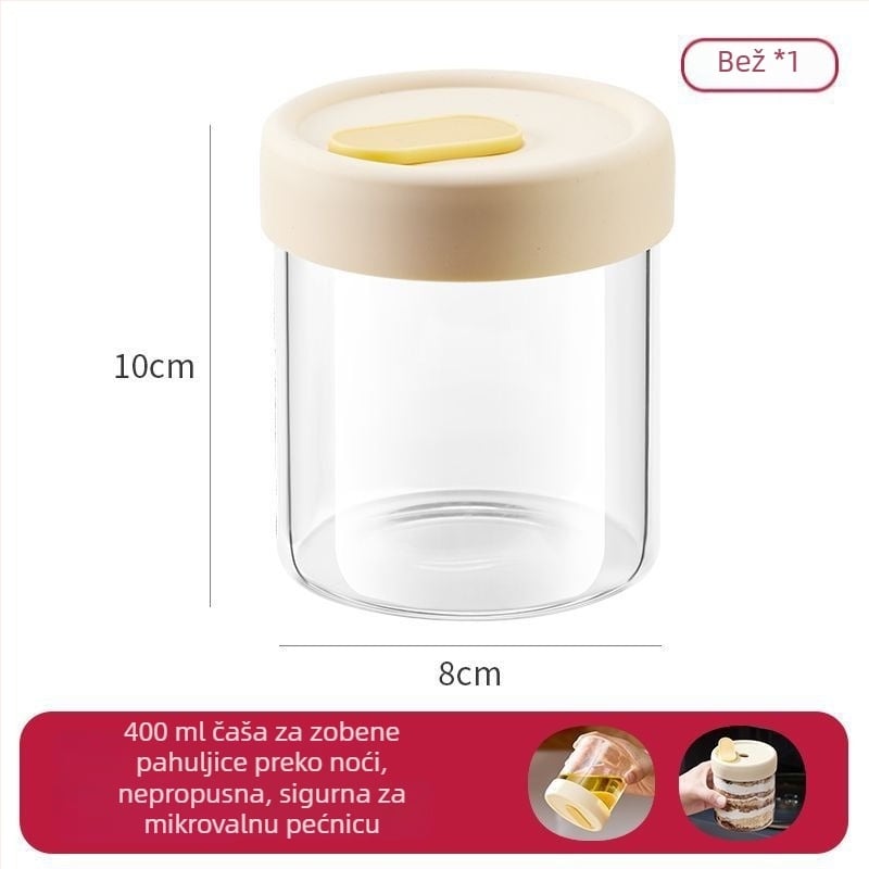 Porcijski stakleni spremnik za Bird's Nest i Fish Maw, pogodan za parenje uz poklopac, prehrambeno borosilikatno staklo, otporan na visoke Temperature, mali, zatvoren spremnik