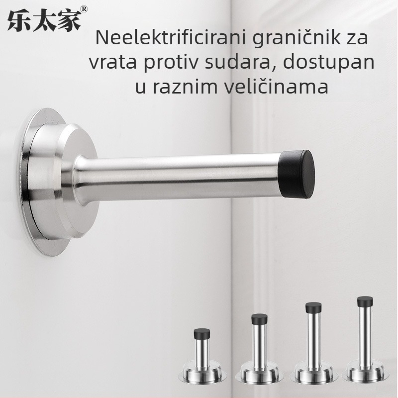 Produžetak za vrata bez bušenja – gornji dio staklenih vrata kupaonice, zaštita od sudara, nehrđajući čelik, brušeni završetak, model 910, montaža bez bušenja