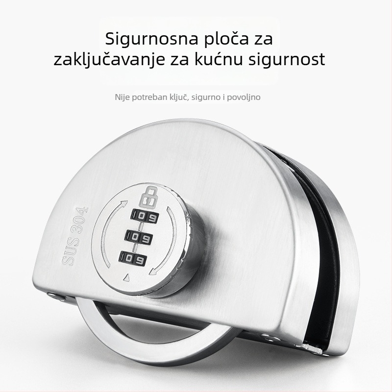 Brava s kodom za bezokvirne staklene vrata, bez bušenja, za jednokrilna i dvokrilna klizna vrata