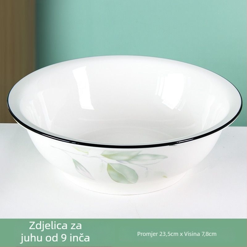 Porcelanska zdjela za jelo promjera 5 inča, cvjetni uzorak, jednostavan stil, sigurna za mikrovalnu pećnicu