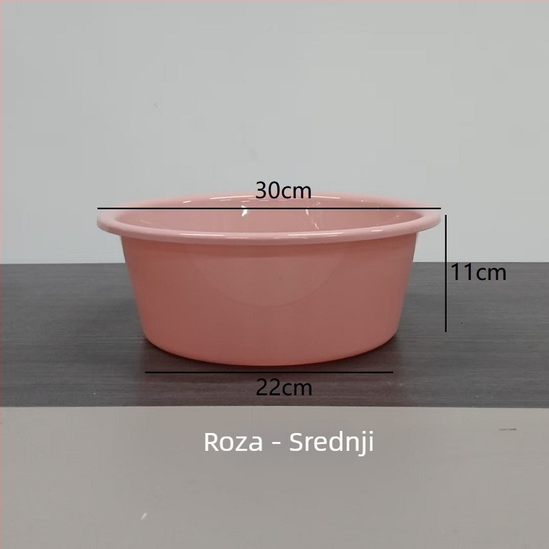 Krem plastična posuda za pranje, višenamjenska posuda za pranje rublja, pranje lica, potapanje stopala i pranje povrća, velika kuhinjska posuda