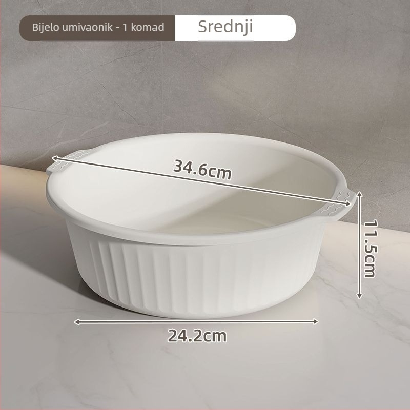 Kružna plastična posuda za pranje – debela i izdržljiva, za pranje lica, odjeće i stopala