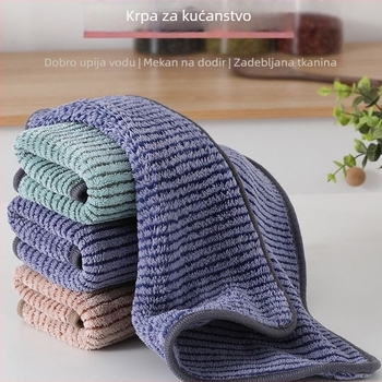 Kuhinjska krpa od mikrovlakana, debela, vrlo upija, bez dlačica, prugasta, za brisanje posuđa.