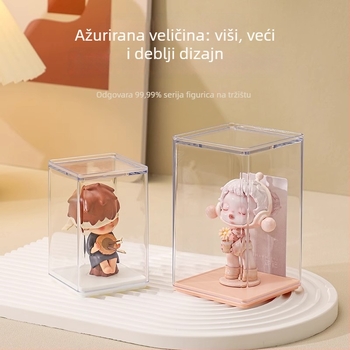 Prozirna akrilna vitrina i kutija za LEGO blind box kutije i figure, s zaštitom od prašine