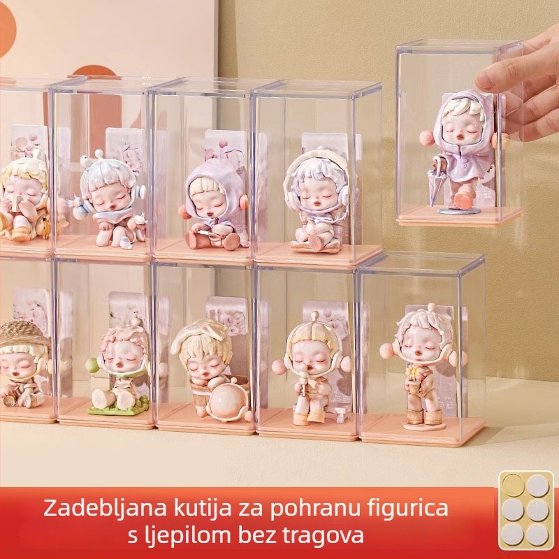 Prozirna akrilna vitrina i kutija za LEGO blind box kutije i figure, s zaštitom od prašine