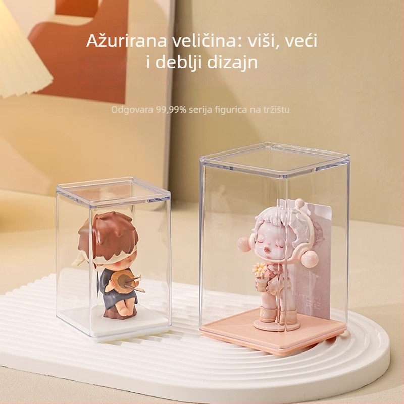 Prozirna akrilna vitrina i kutija za LEGO blind box kutije i figure, s zaštitom od prašine