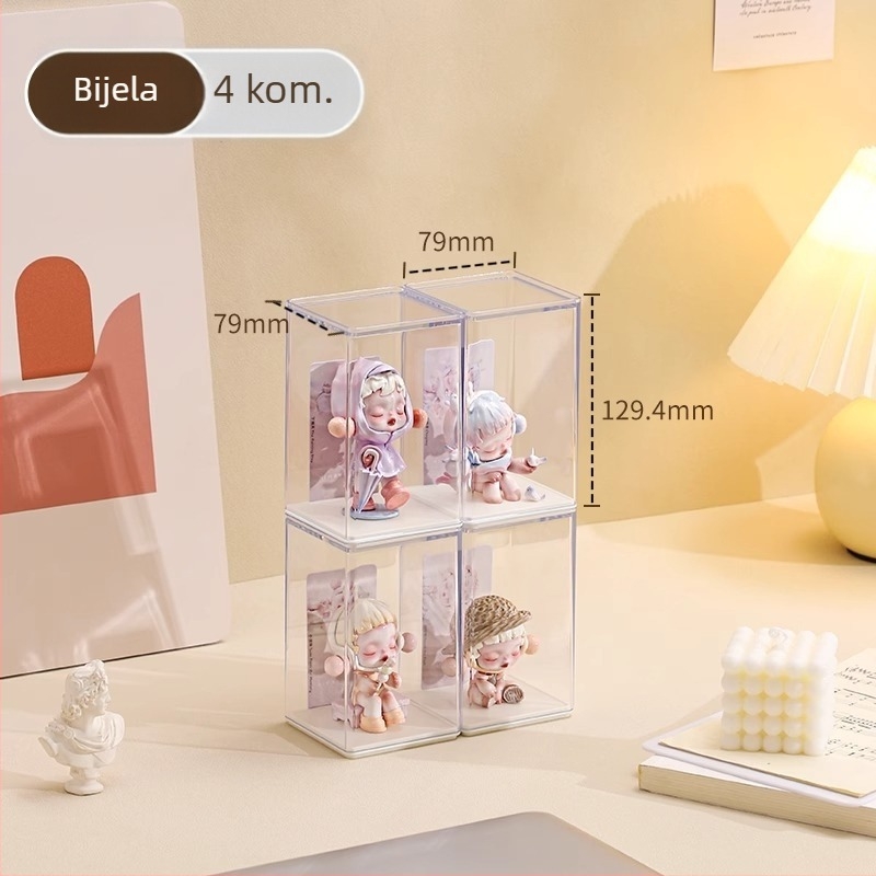 Prozirna akrilna vitrina i kutija za LEGO blind box kutije i figure, s zaštitom od prašine