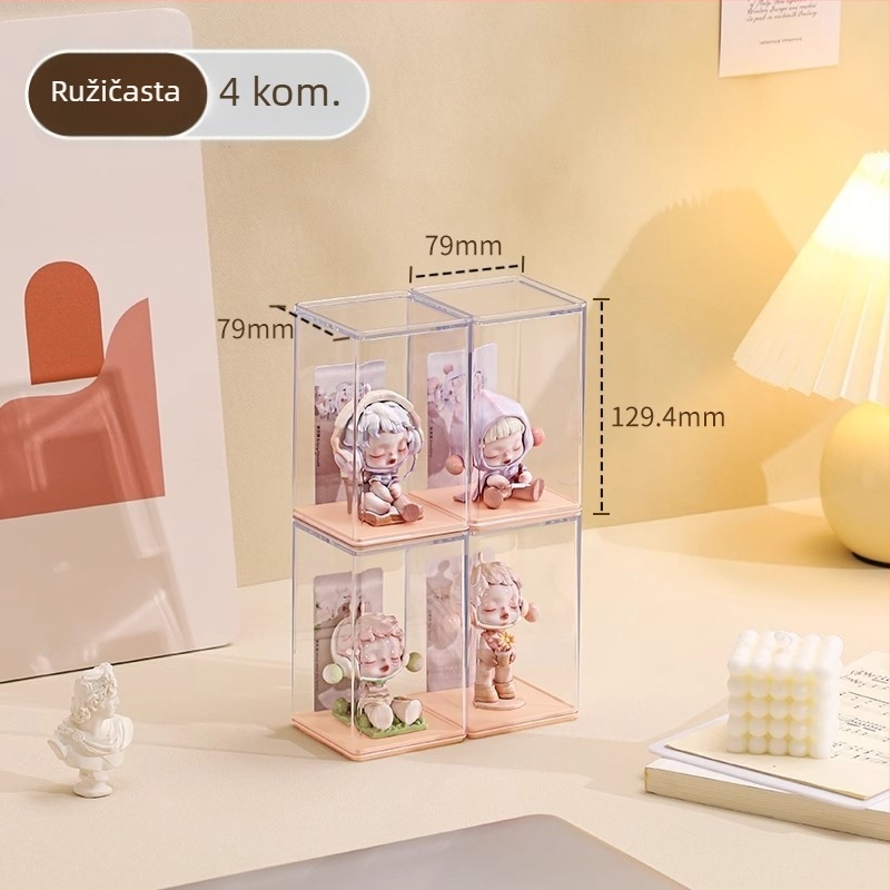 Prozirna akrilna vitrina i kutija za LEGO blind box kutije i figure, s zaštitom od prašine
