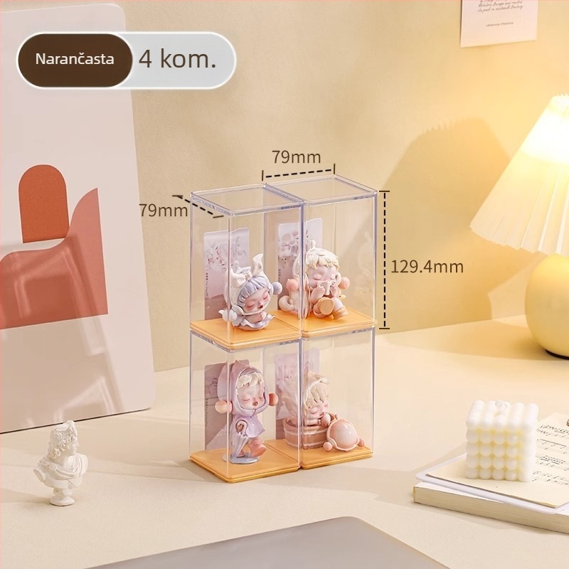Prozirna akrilna vitrina i kutija za LEGO blind box kutije i figure, s zaštitom od prašine