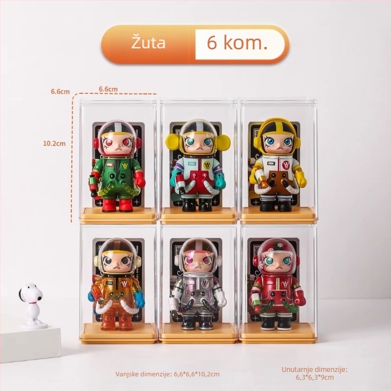 Prozirna akrilna vitrina i kutija za LEGO blind box kutije i figure, s zaštitom od prašine
