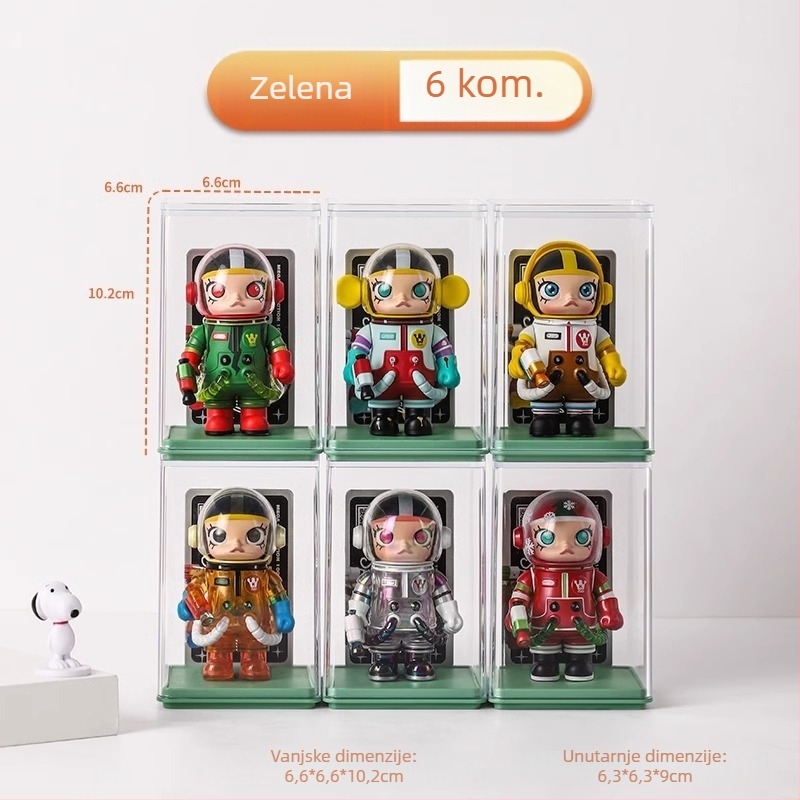 Prozirna akrilna vitrina i kutija za LEGO blind box kutije i figure, s zaštitom od prašine