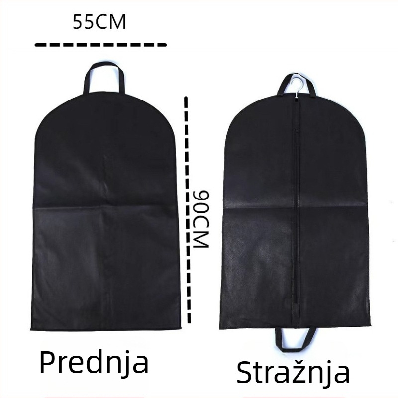 Torba za odjeću od netkanog materijala s zaštitom od prašine, za vješanje odjeće, skladištenje haljina i vjenčanica