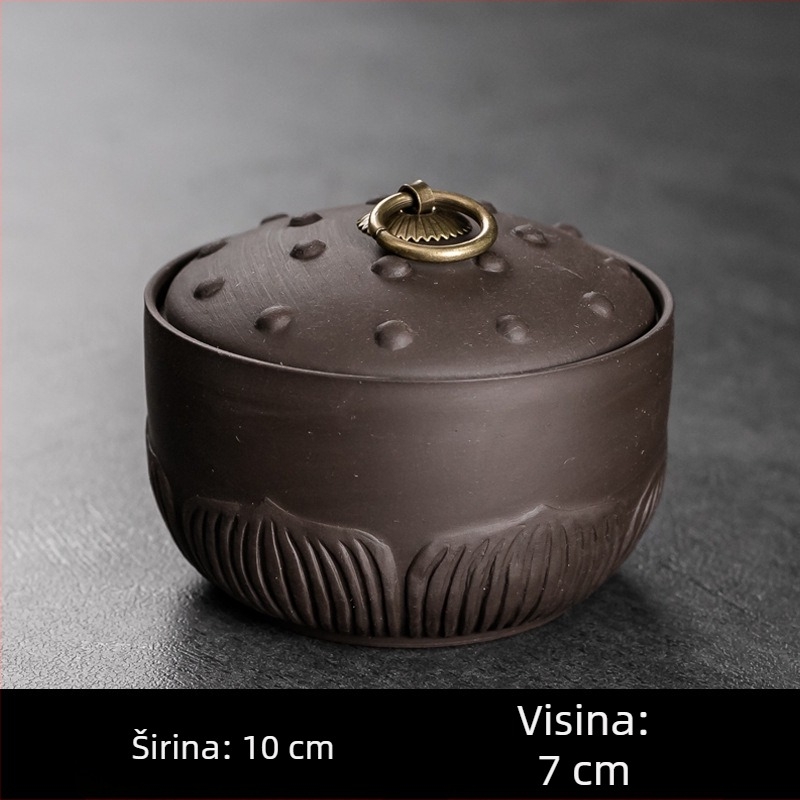 Keramička kutija za čaj u kineskom retro stilu, zatvoreni spremnik za zeleni i crni čaj