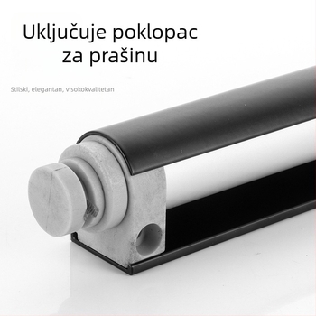 Zatvarač za klizna vrata s tlmičem od aluminijske legure, za staklena vrata, kućna uporaba
