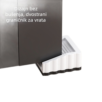 Dvostruki zaustavljač vrata, otporan na vjetar, kreativni klin za vrata, anti-zaglavljivanje i anti-sudar, ugradbeni, plastični