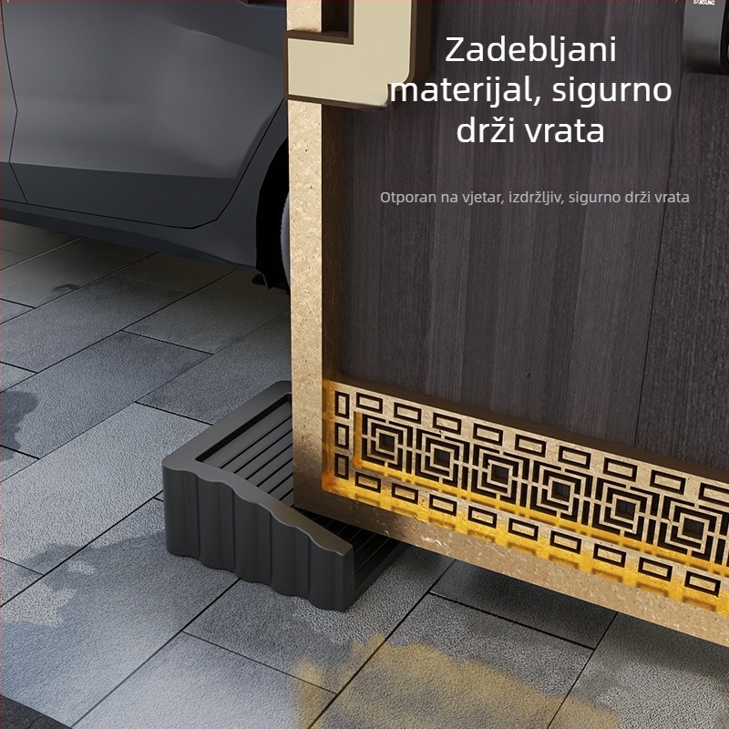 Dvostruki zaustavljač vrata, otporan na vjetar, kreativni klin za vrata, anti-zaglavljivanje i anti-sudar, ugradbeni, plastični
